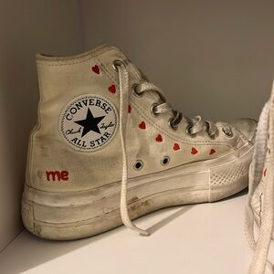 Converse heart shoes. Dirty but can be cleaned back to brand new